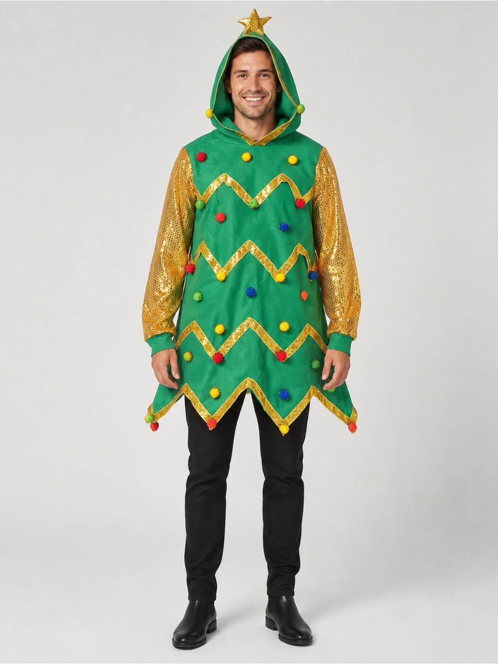 U Look Ugly Today Christmas Tree Hoodie Costume Unisex Size M NWT Holiday Party